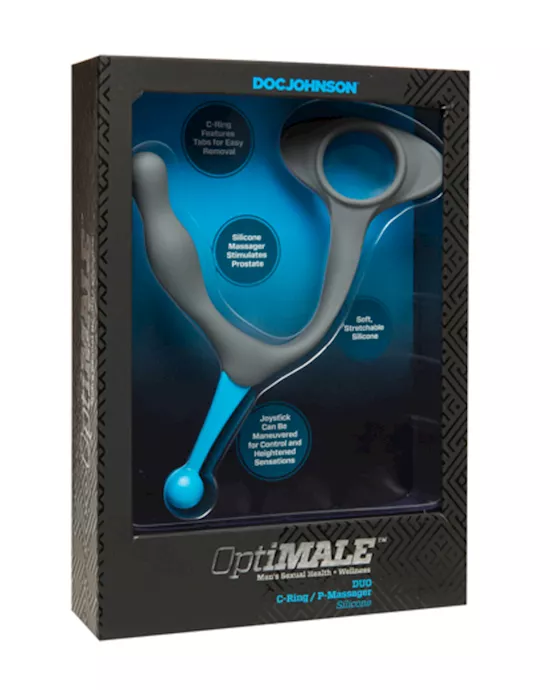 OptiMale C-Ring & P-Massager SLATE