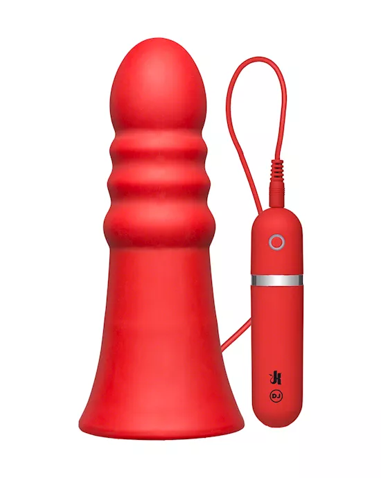 Vibrating Butt Plug Ridged 8inch