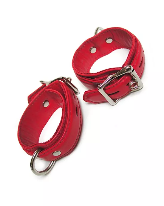 Leather Lined Locking Ankle Cuffs