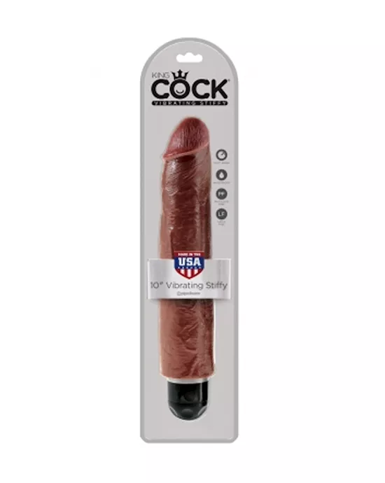 King Cock 10 in Vibrating Stiffy
