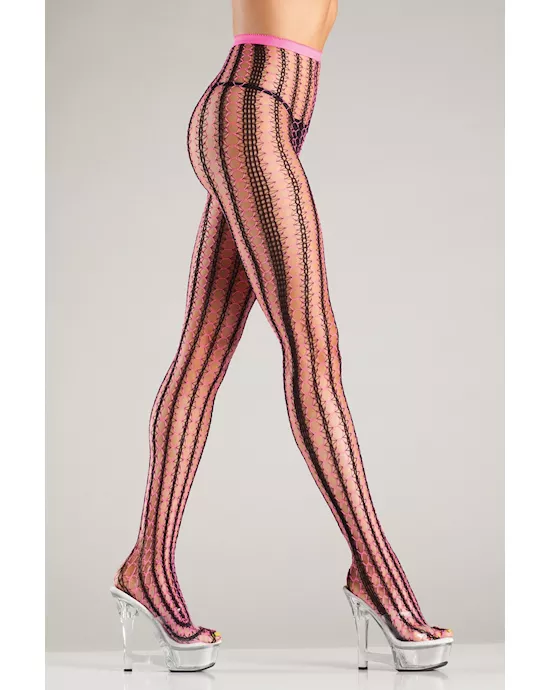 Contrasting Stripes Fishnets