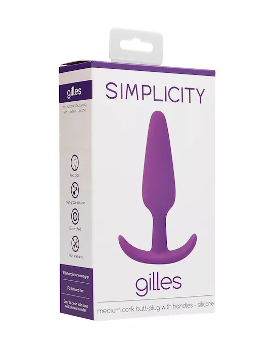 GILLES medium cork butt-plug with handles