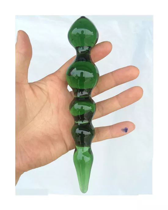 Bulbed Glass Dildo