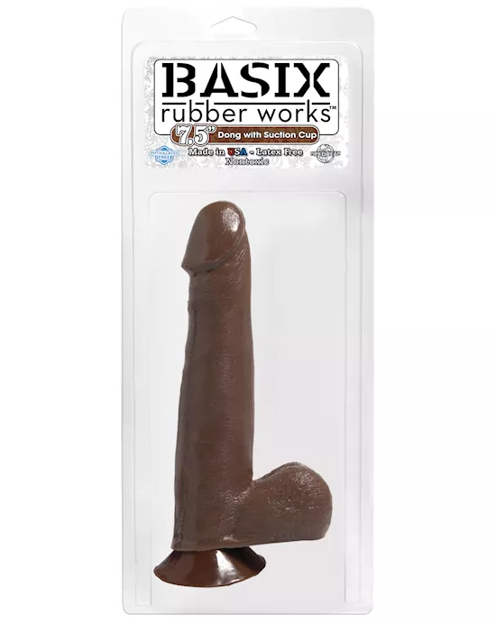 BASIX 7.5 INCH DONG W SUCTION BROWN