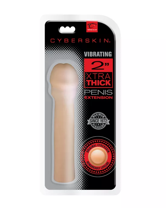CyberSkin 2 inch Xtra Thick Vibrating Transformer Penis Extension