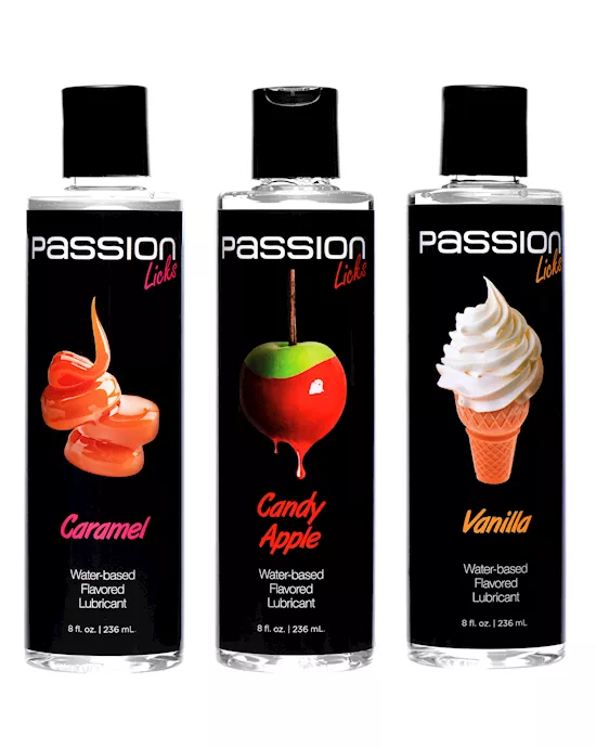 Passion Licks Flavoured Lubricant - 3 Pack 