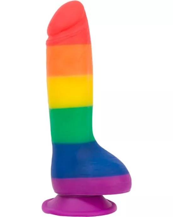 Justin Rainbow 8 Inch Dong With Balls