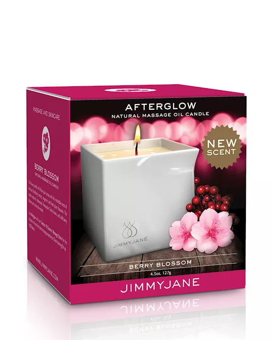 JimmyJane Afterglow Massage Oil Candle -  Berry Blossom