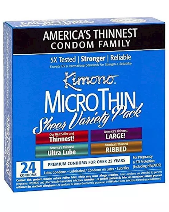 Kimono Microthin Sheer Variety Pack - 24 Pack