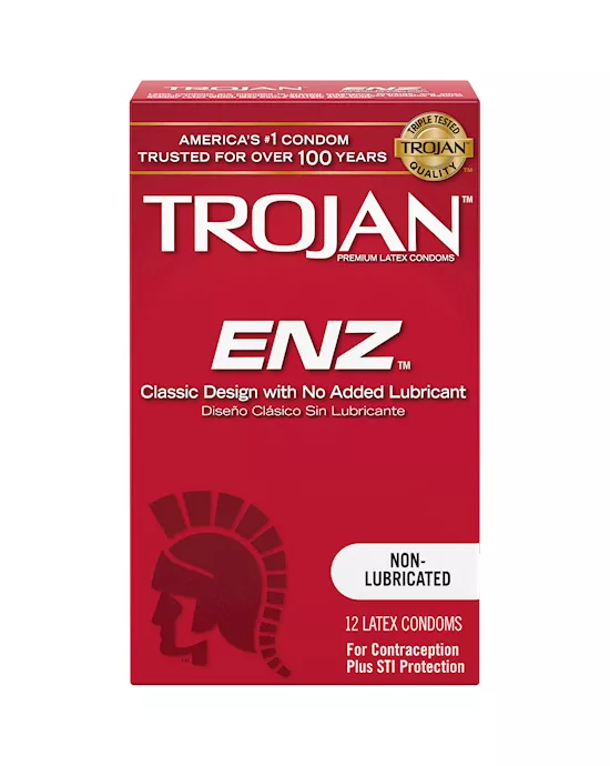 Trojan Enz Non-Lubricated - 12 Pack