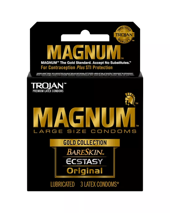 Trojan Magnum Gold Collection Condoms 3 Pack