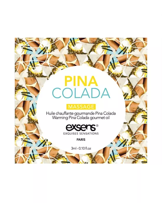 Warming Gourmet Massage Oil  Sachet - Pina Colada