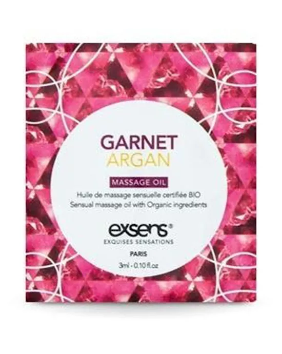 Organic Massage Oil with Stones Sachet - Garnet Argan