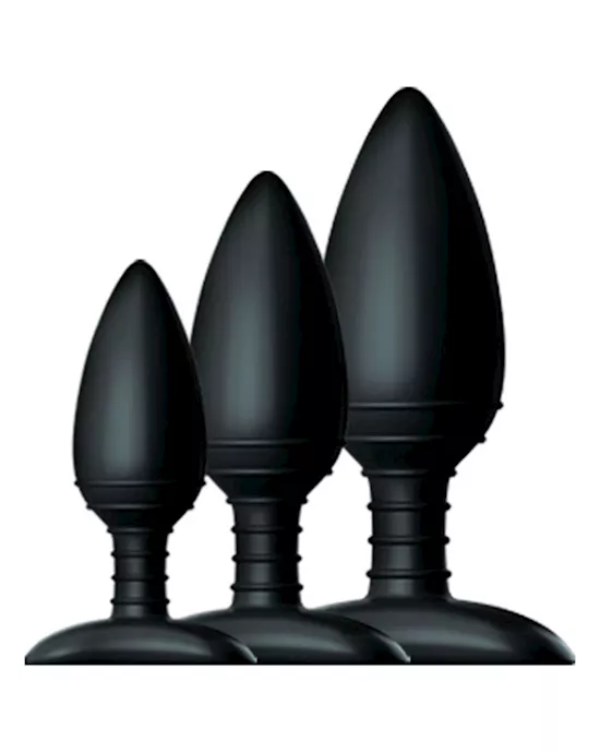 BUTT PLUG TRIO 3 Solid Silicone Butt Plugs 