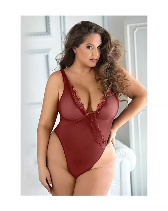 Leilani Mesh and Eyelash Lace Teddy