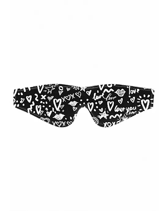 Printed Eye Mask - Love Street Art Fasion
