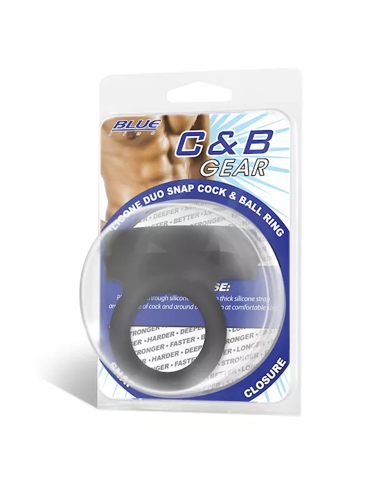 Silicone Duo Snap Cock and Ball Ring