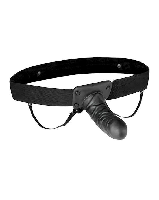 Unisex Vibrating Hollow Strap-On Dildo