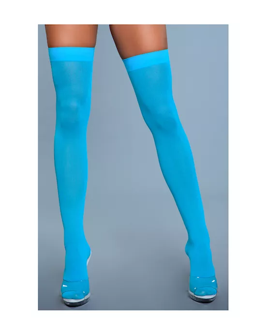 Opaque Nylon Thigh Highs