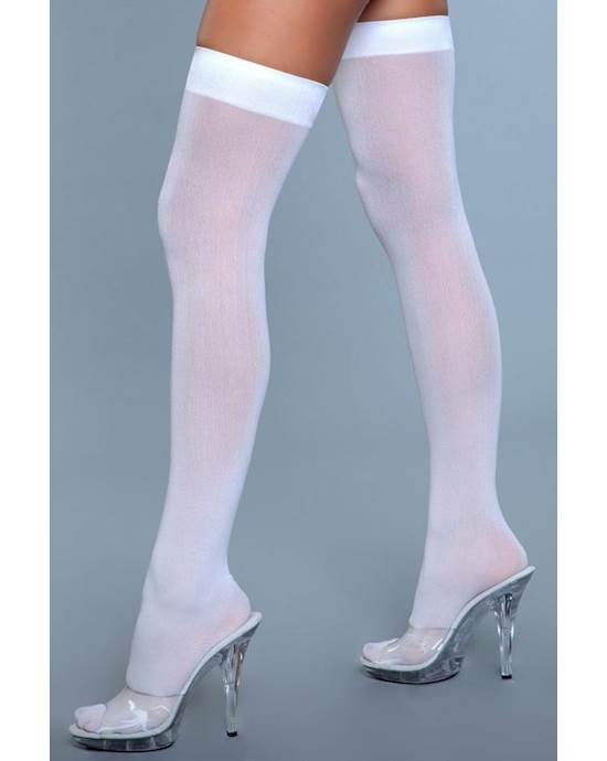 Opaque Nylon Thigh Highs