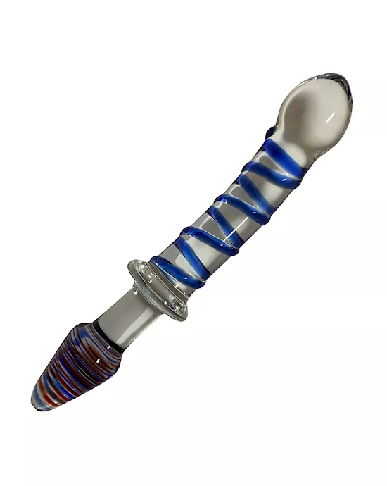 Lucent Swirled Glass Butt Plug