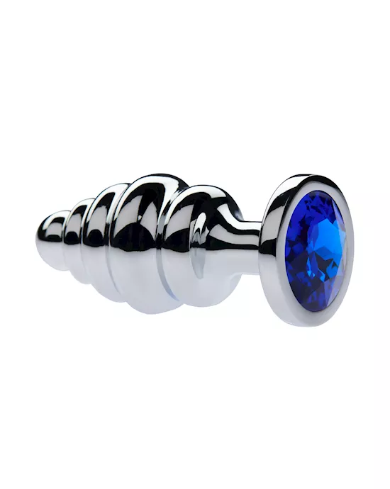 Kink Range Alloy Gemmed Butt Plug - 3.2 Inch