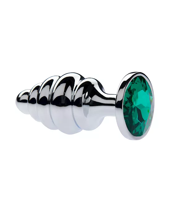 Kink Range Alloy Gemmed Butt Plug - 3.7 Inch