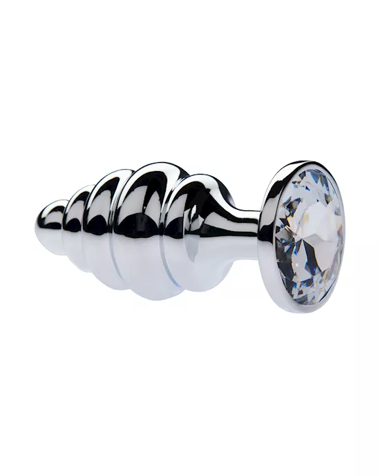 Kink Range Alloy Gemmed Butt Plug - 3.7 Inch