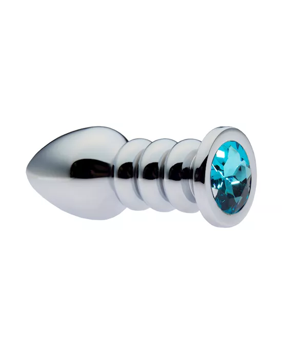 Kinki Ribbed Gemmed Butt Plug