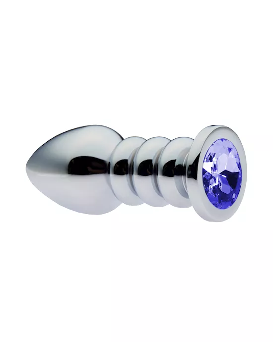 Kinki Ribbed Gemmed Butt Plug