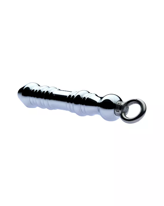 Kink Range Metal Phallic Plug With Ring