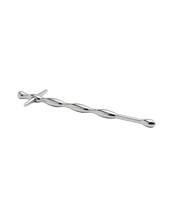 Kink Range Stainless Steel Ribbed Penis Plug - 5.9 Inch