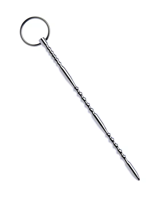 Kink Range Stainless Steel Grooved Penis Plug - 8.2 Inch
