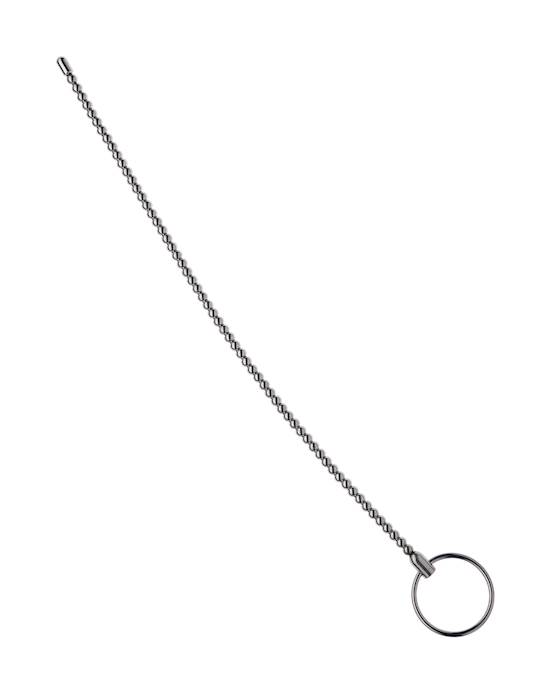 Kink Range Metal Ring Beaded Penis Plug - 12 Inch