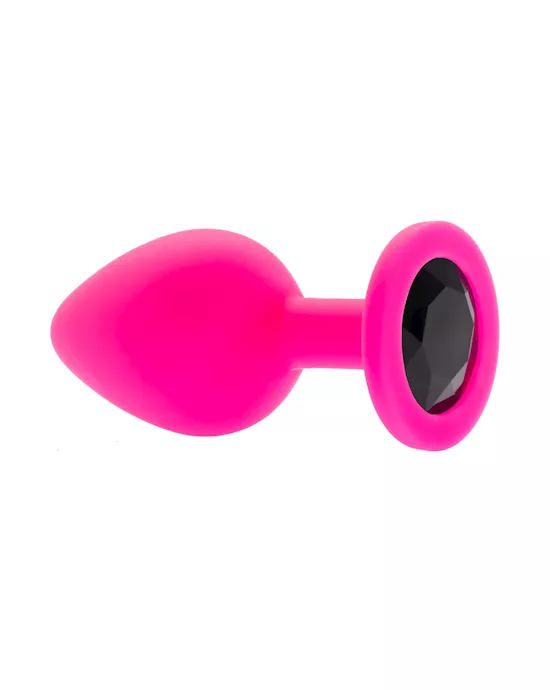 Kink Range Silicone Gemmed Butt Plug - 3.1 Inch