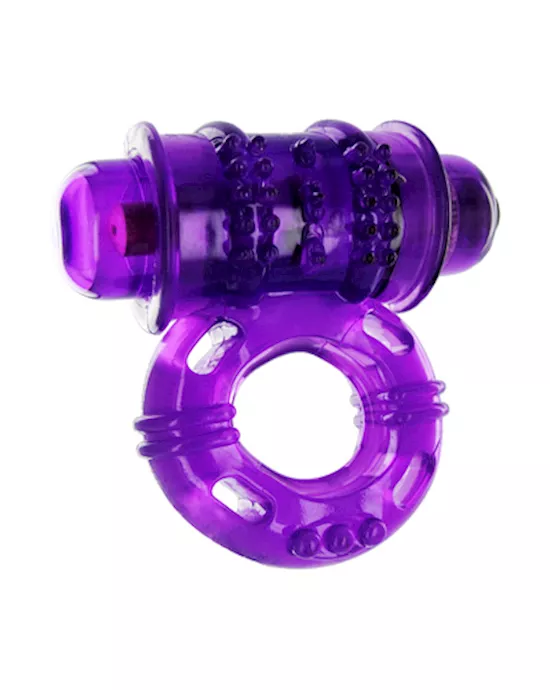 Trinity Vibrating Nubby Cock Ring