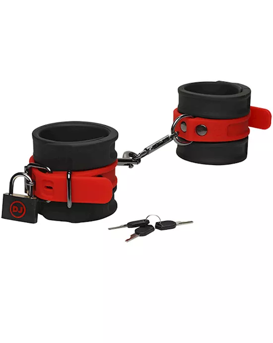 Kink - Silicone Wrist Cuffs with Pad Lock