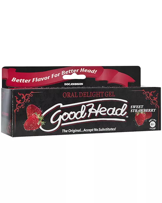 Doc Johnson GoodHead Oral Delight Gel - Strawberry - 118ml