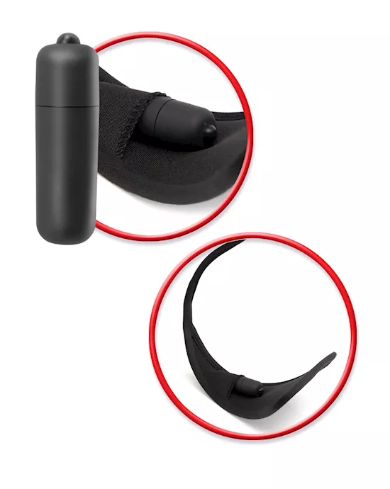 Fetish Fantasy Series Plus Size Vibrating Strapless Thong Black