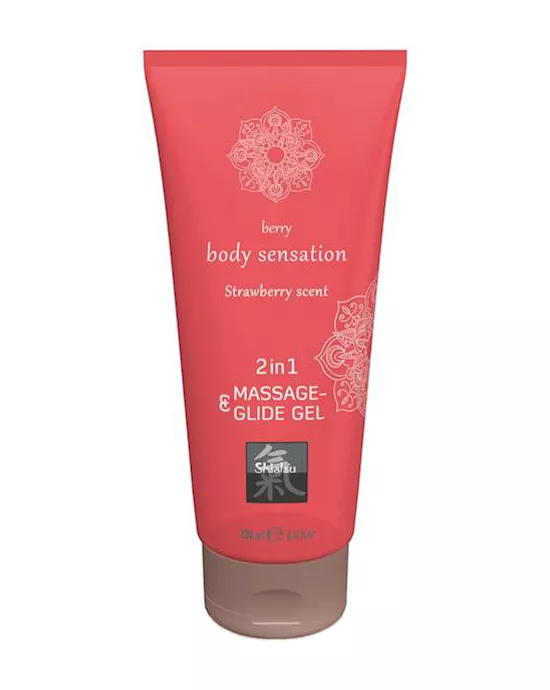 2in1 Strawberry Massage Gel and Lubricant 200ml
