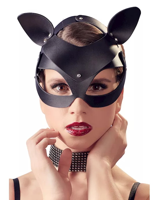 Cat Mask with Rhinestones