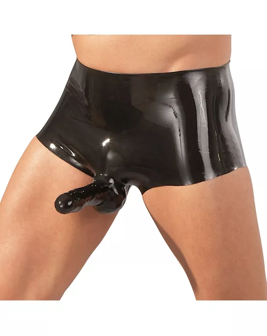 Latex Pants With Penis Sleeve