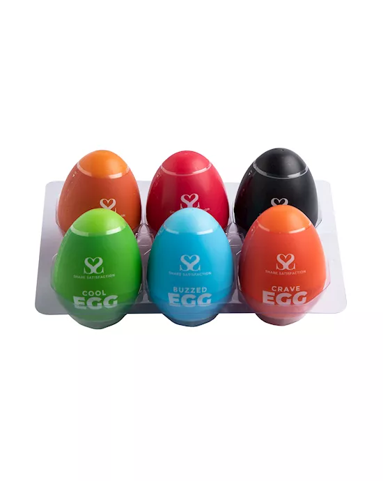 Share Satisfaction Masturbator Eggs Set of 6
