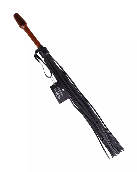 Bound X Nubuck Leather Flogger with Wooden Handle