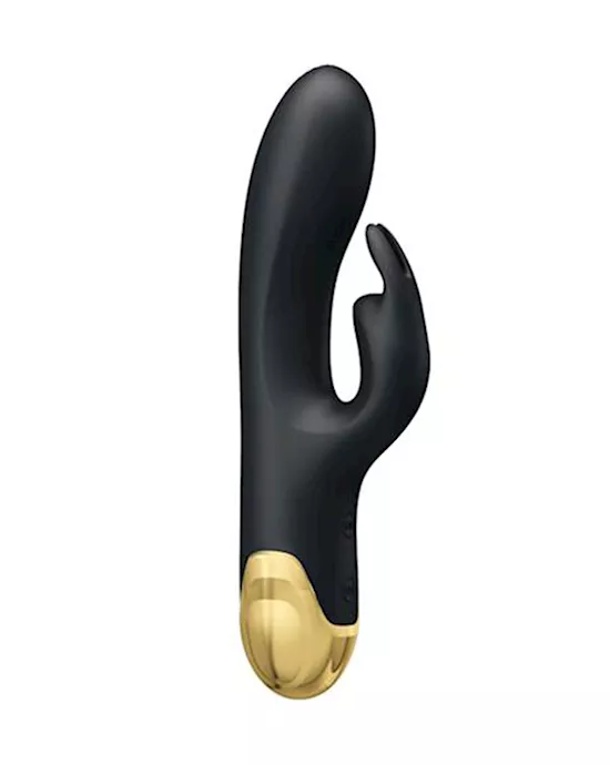 Double Pleasure 18k Gold Plated Rabbit Vibrator