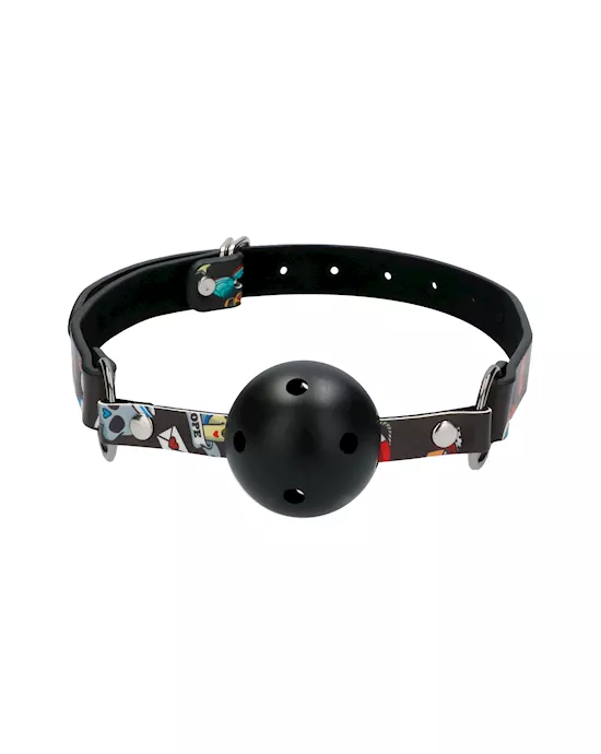Breathable Ball Gag - Old School Tattoo Style