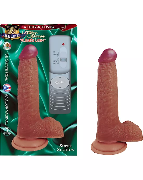 LIFELIKES Vibrating BARON DILDO - 5 Inch