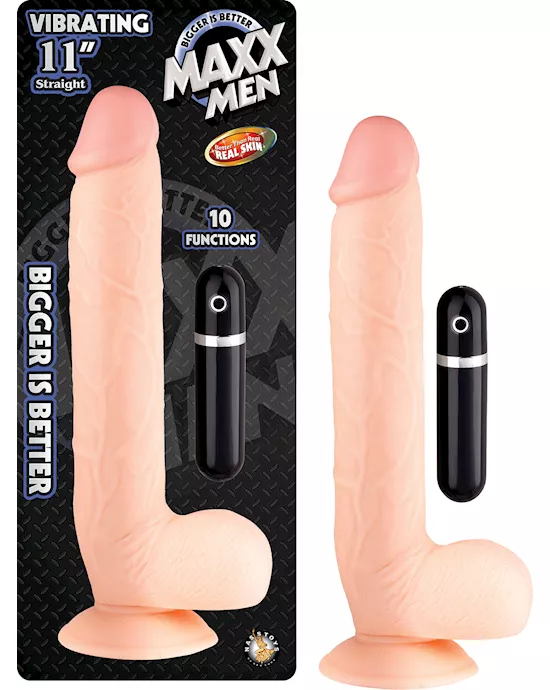 MAXX MEN VIBRATING Straight DONG - 11 Inch