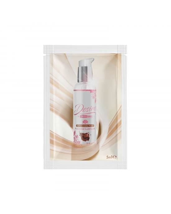 Swiss Navy Desire Chocolate Kiss Waterbased Lubricant - Sampler - 5 Ml