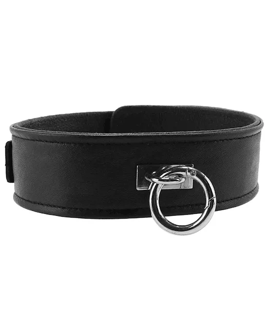 Rouge Removable O-ring Leather Collar